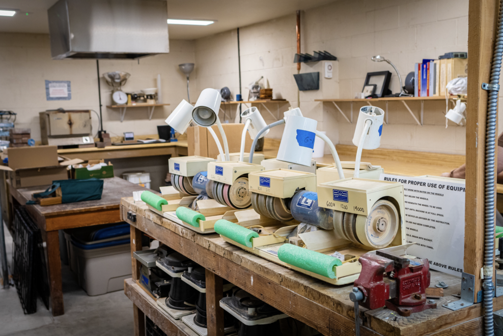 Photo of the Durley workshop with equipment and tools
